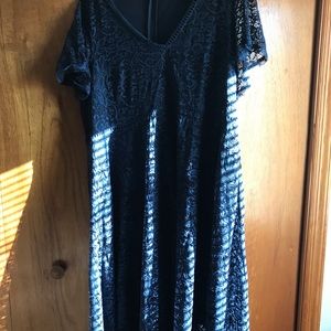 Navy Blue Swing Dress